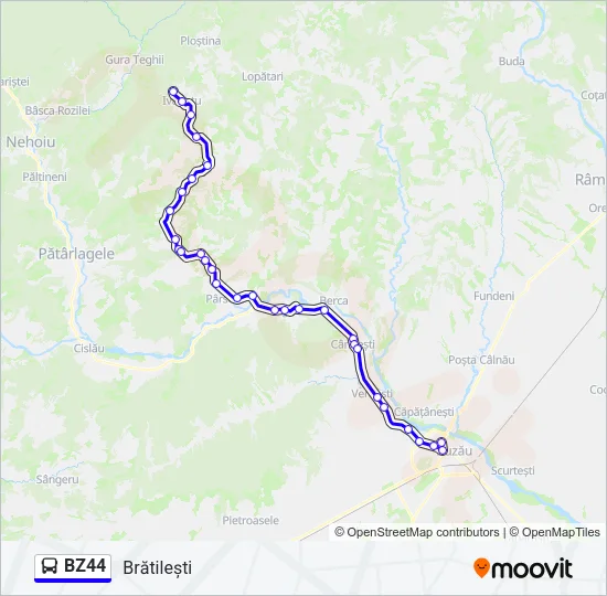 BZ44 Bus Line Map