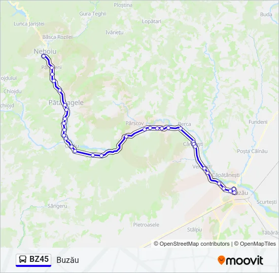 BZ45 Bus Line Map