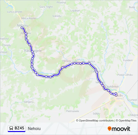 BZ45 Bus Line Map