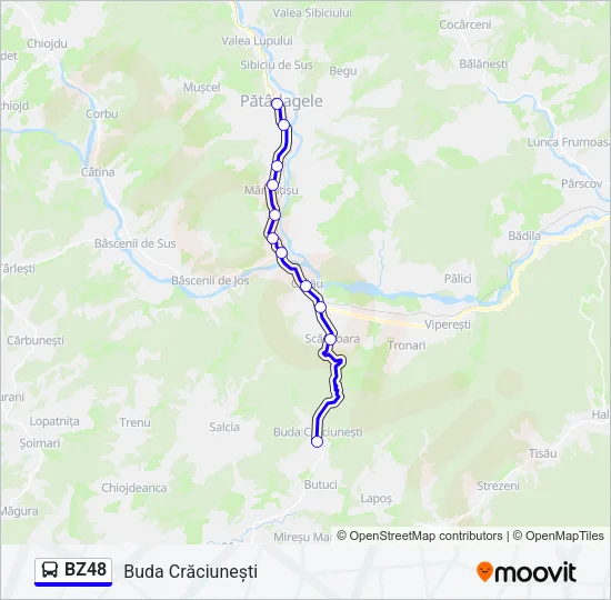 BZ48 Bus Line Map