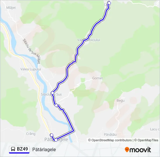 BZ49 Bus Line Map