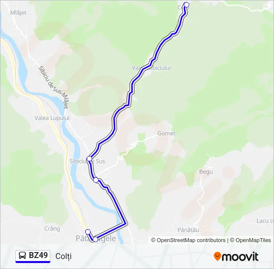 BZ49 Bus Line Map