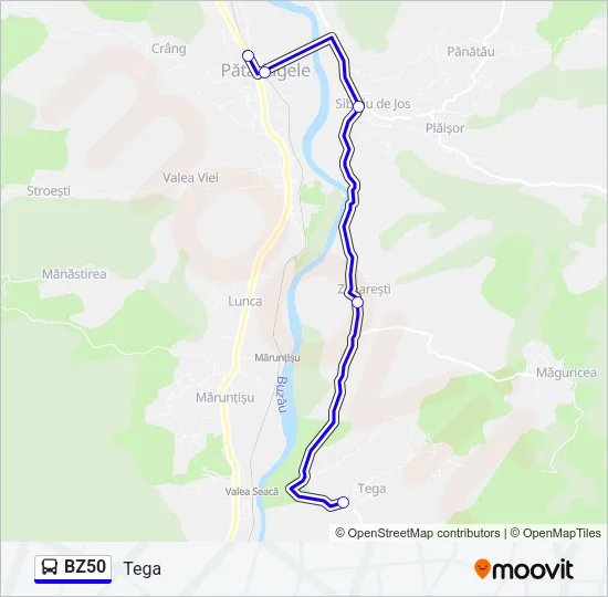BZ50 Bus Line Map