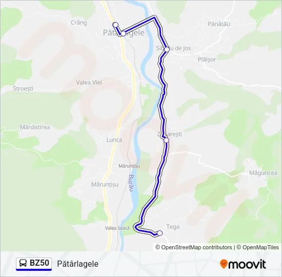 BZ50 Bus Line Map