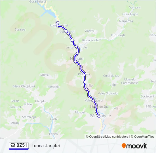 BZ51 Bus Line Map