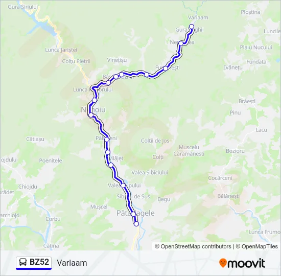BZ52 Bus Line Map