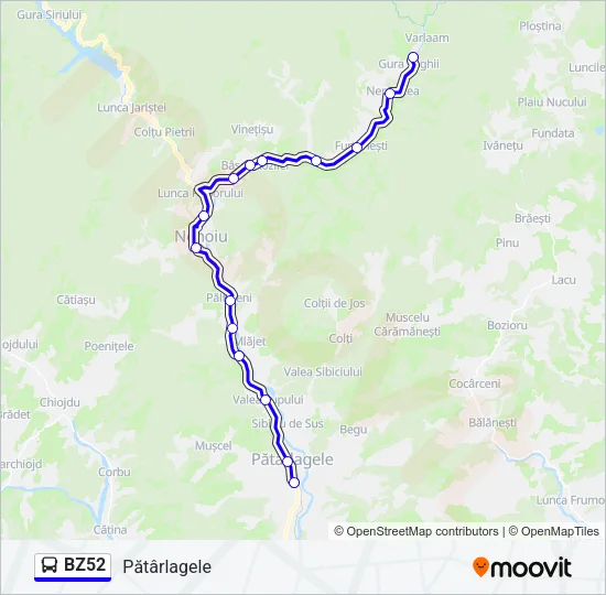 BZ52 Bus Line Map