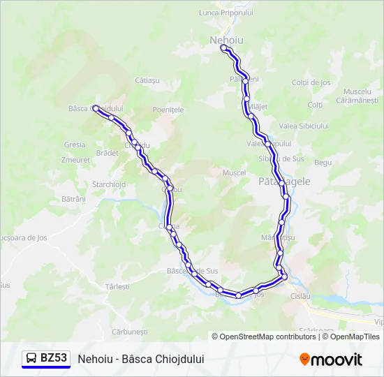 BZ53 Bus Line Map