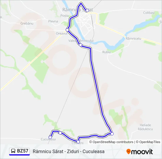 BZ57 Bus Line Map