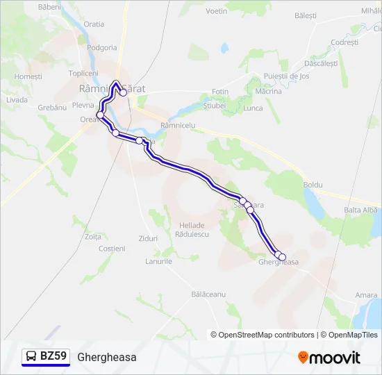 BZ59 Bus Line Map