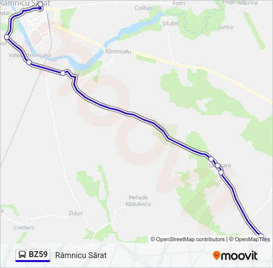 BZ59 Bus Line Map