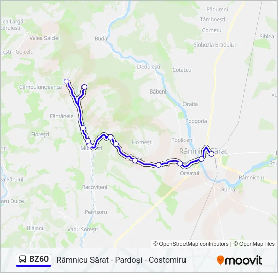 BZ60 Bus Line Map