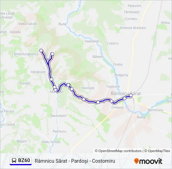 BZ60 Bus Line Map