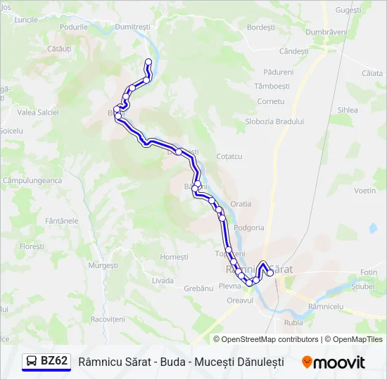 BZ62 Bus Line Map