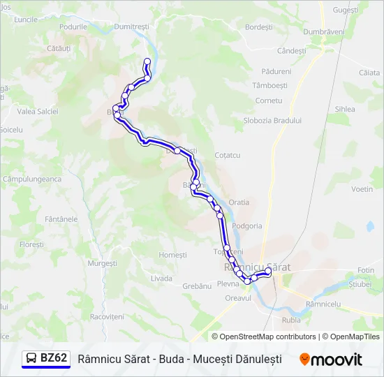 BZ62 Bus Line Map