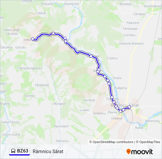 BZ63 Bus Line Map