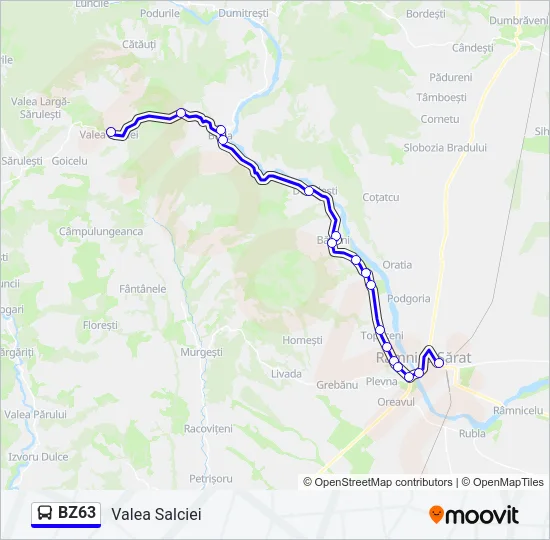 BZ63 Bus Line Map