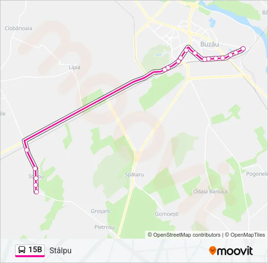 15B Bus Line Map