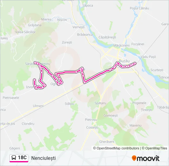 18C Bus Line Map