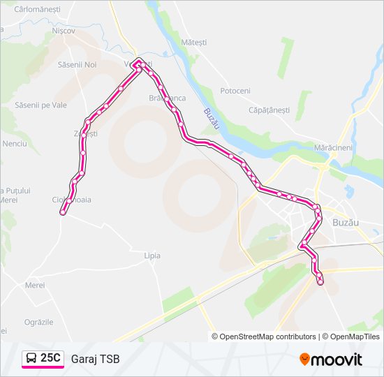 25C Bus Line Map