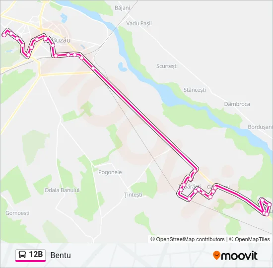 12B Bus Line Map