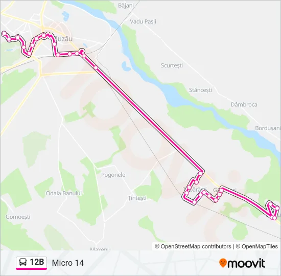 12B Bus Line Map