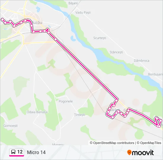 12 Bus Line Map