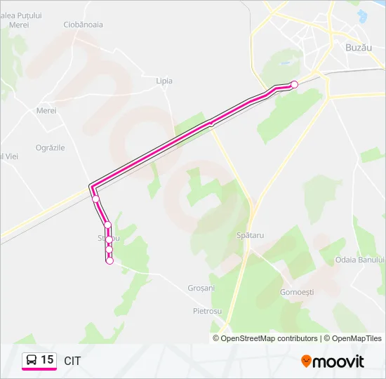 15 Bus Line Map