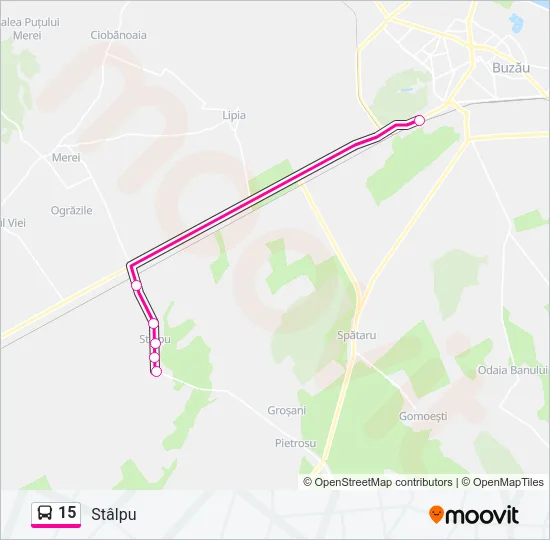 15 Bus Line Map