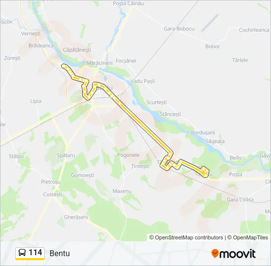 114 Bus Line Map