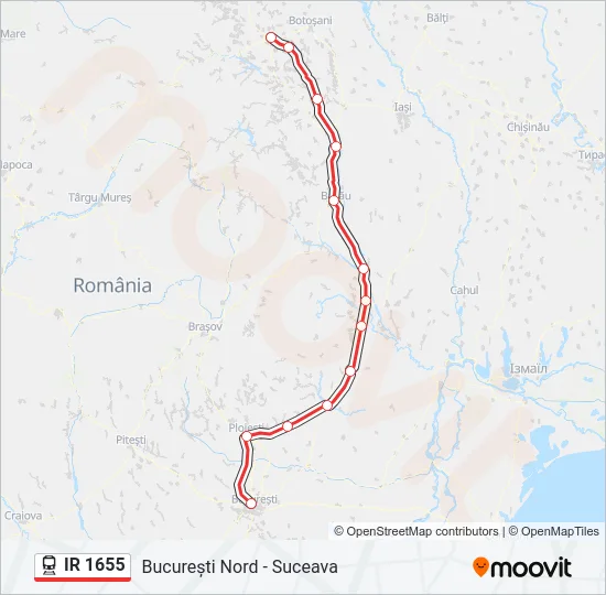IR 1655 Train Line Map