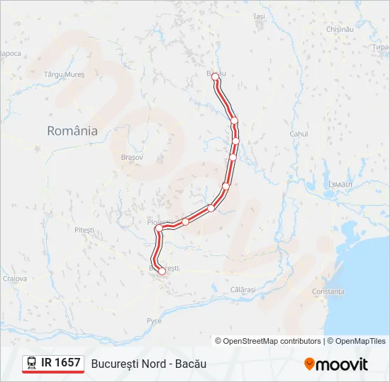 IR 1657 Train Line Map
