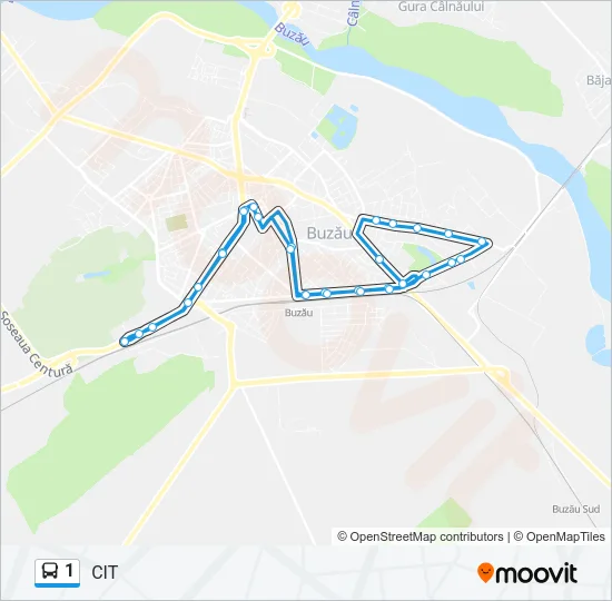1 Bus Line Map