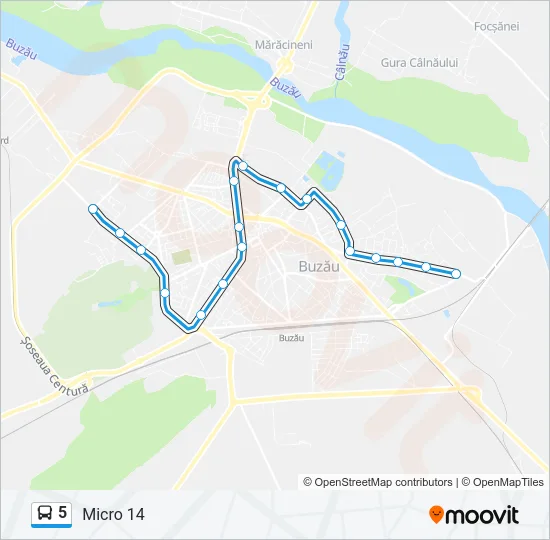 5 Bus Line Map