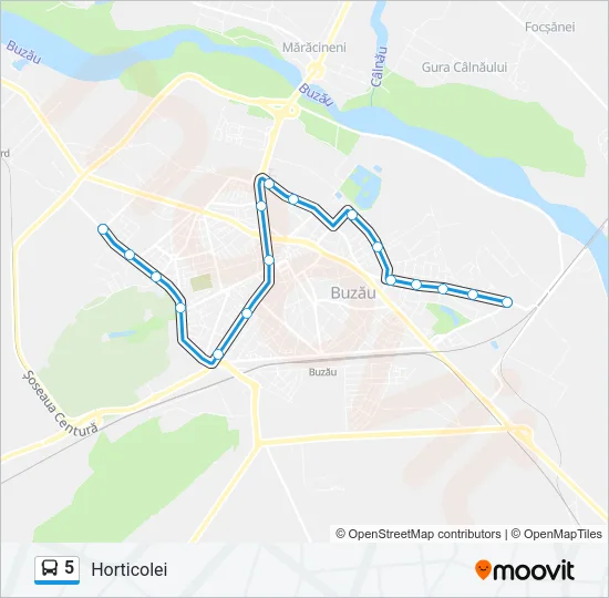 5 Bus Line Map