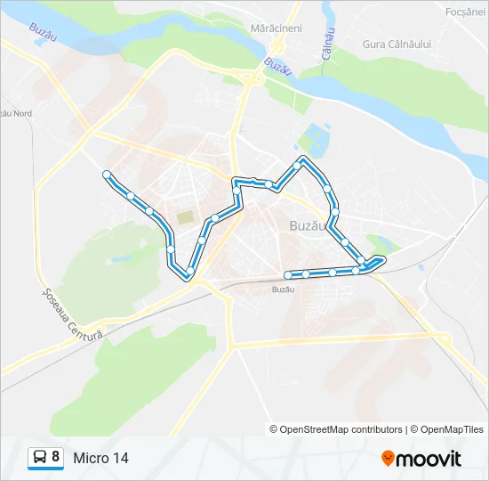 8 Bus Line Map