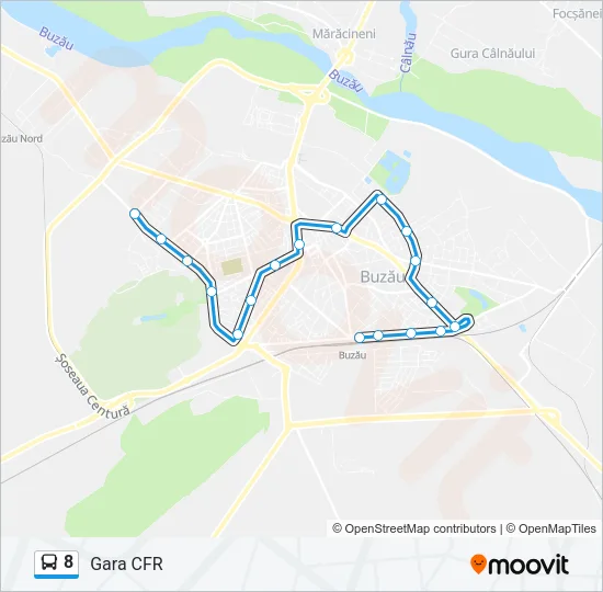 8 Bus Line Map