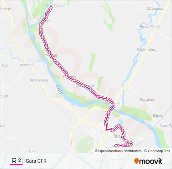 2 Bus Line Map