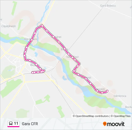 11 Bus Line Map