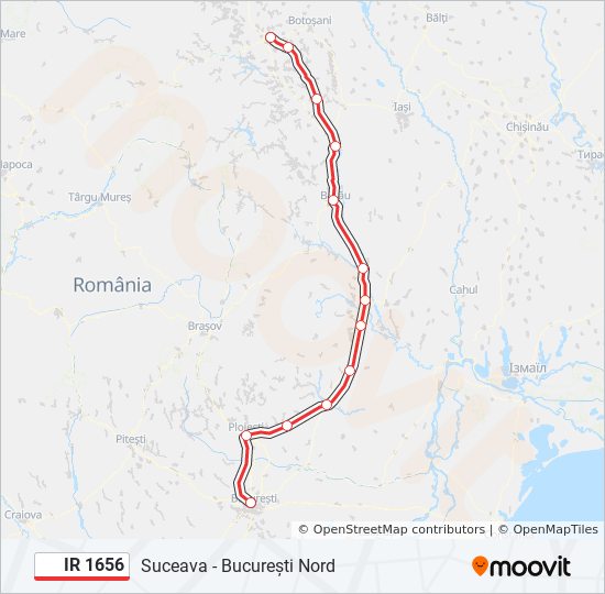 IR 1656 train Line Map