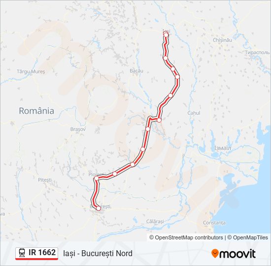 IR 1662 train Line Map