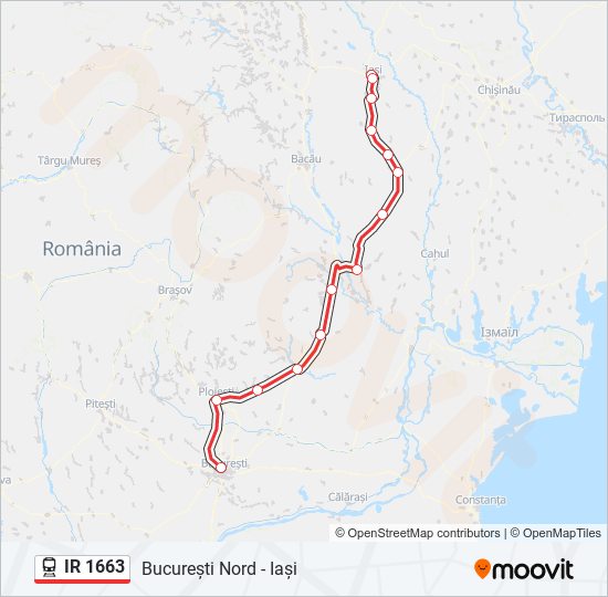 IR 1663 train Line Map