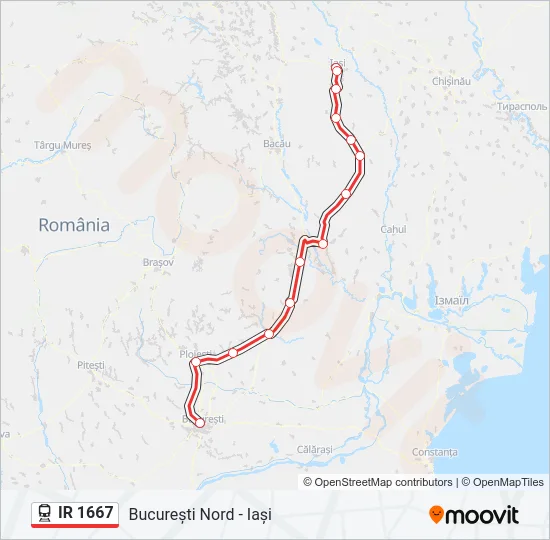IR 1667 Train Line Map