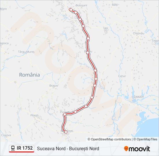 IR 1752 train Line Map