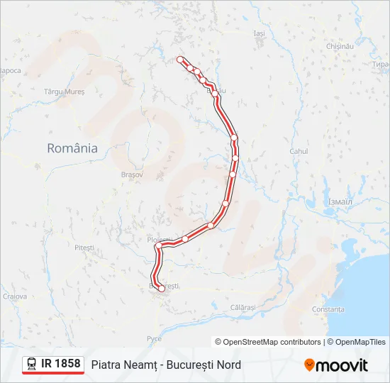 IR 1858 Train Line Map