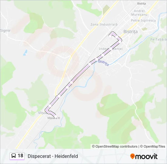 18 Bus Line Map