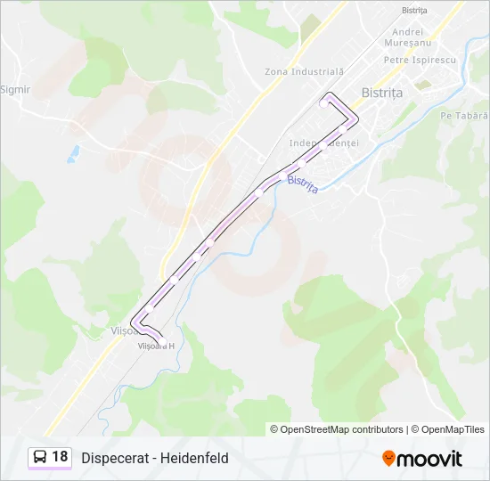 18 Bus Line Map