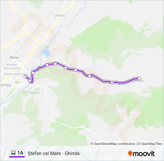1A Bus Line Map