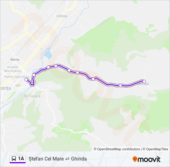 1A bus Line Map