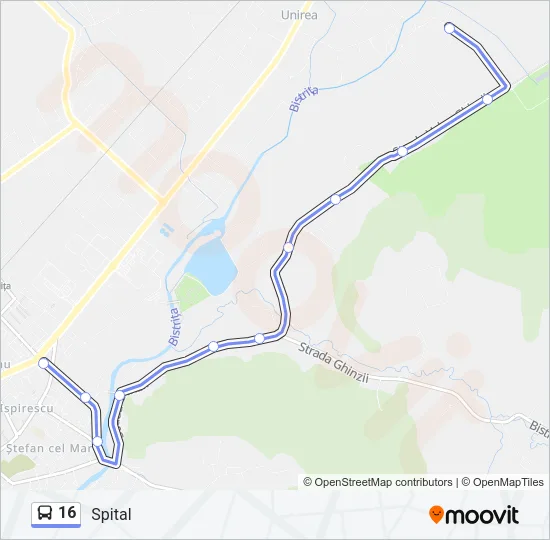 16 Bus Line Map